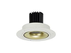 DM202079  Bolor T 9 Tridonic Powered 9W 2700K 770lm 36° CRI>90 LED Engine White/Gold Trimless Fixed Recessed Spotlight; IP20